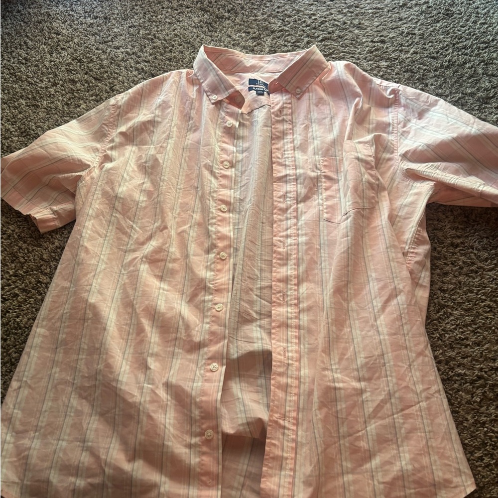 George Classic Fit Pink Plaid Shirt